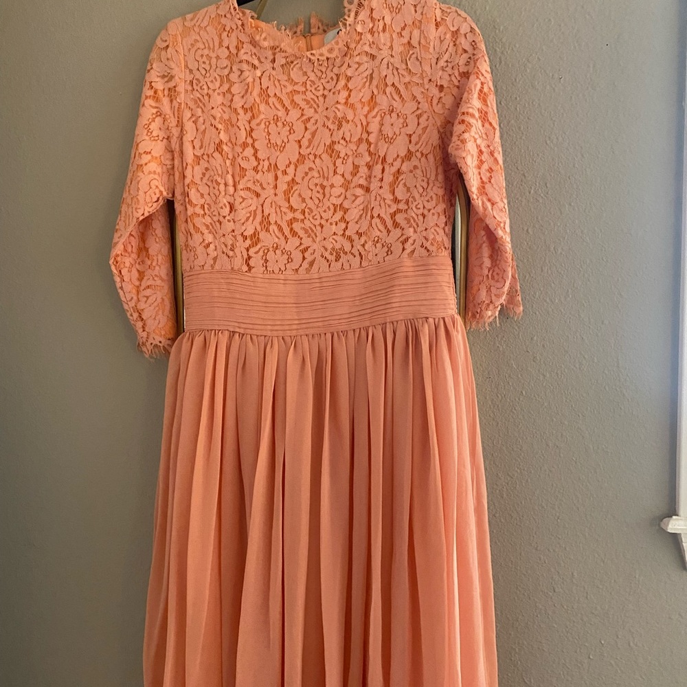 Dainty Jewells  Bridesmaid dress or nice Sunday dress, coral color, size medium.